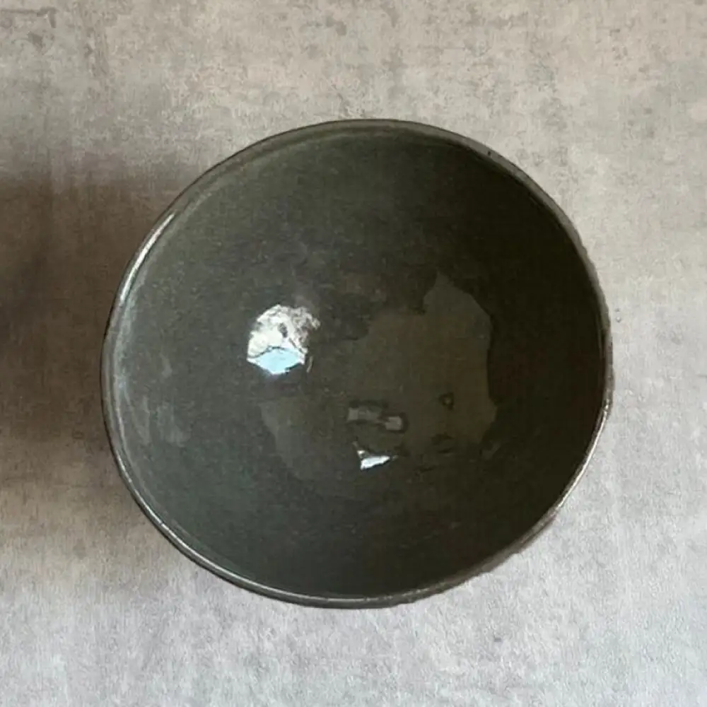 【瀬戸焼】 飯碗 (黒) 2個 水玉つなぎ 【カネ三商店】 / 食器 飯碗 ご飯茶碗 ギフト / 瀬戸市[BBDD060]