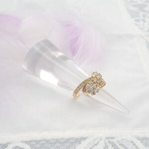 K18 1.0ct フラワーダイヤモンド リング　HR-009617