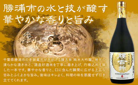 日本酒 腰古井 純米大吟醸 720ml 1本 有限会社 滝口商店《30日以内に出荷予定(土日祝除く)》千葉県 勝浦市 日本酒 酒 純米 大吟醸