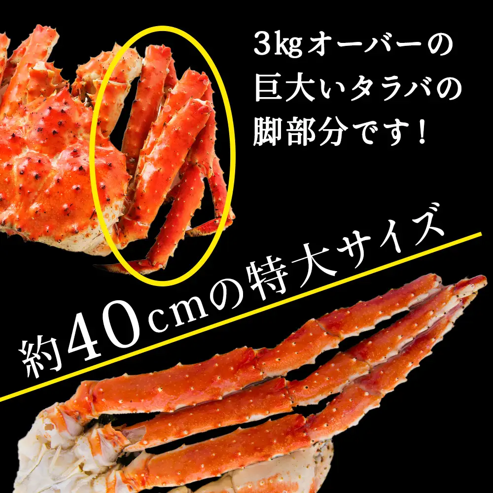 【極太 5L サイズ】本タラバガニ 切足 1肩 1kg　-食通のあなたに- ボイル済
