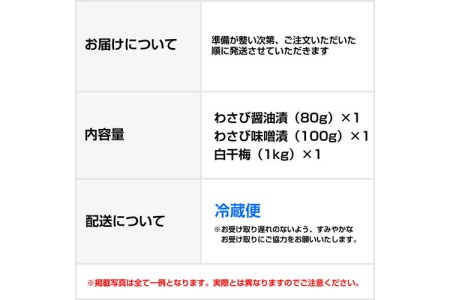 わさび漬け・梅干セット【0201-1】