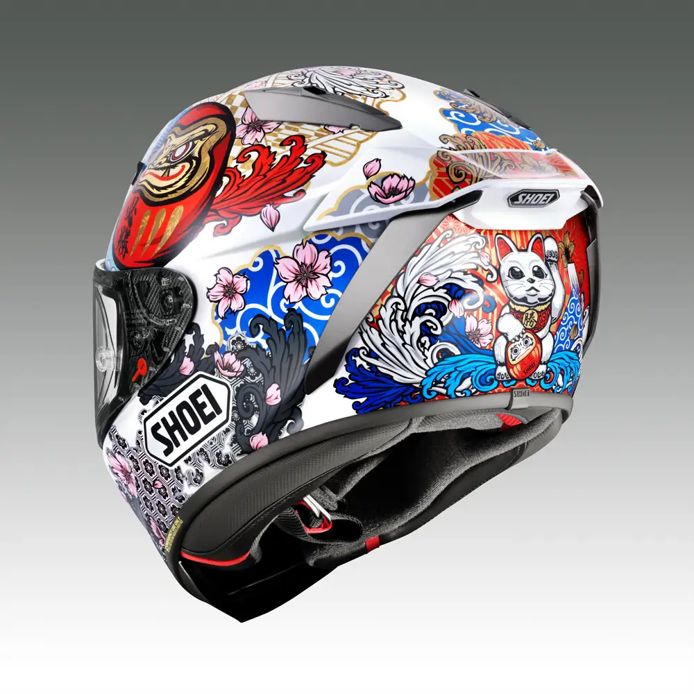 SHOEIヘルメット【X-Fifteen MARQUEZ MOTEGI5 TC-6】M フィッティングチケット付き｜エックスフィフティーン マルク マルケス モテギ フルフェイス バイク ツーリング レーサー ショウエイ ヘルメット [1989]