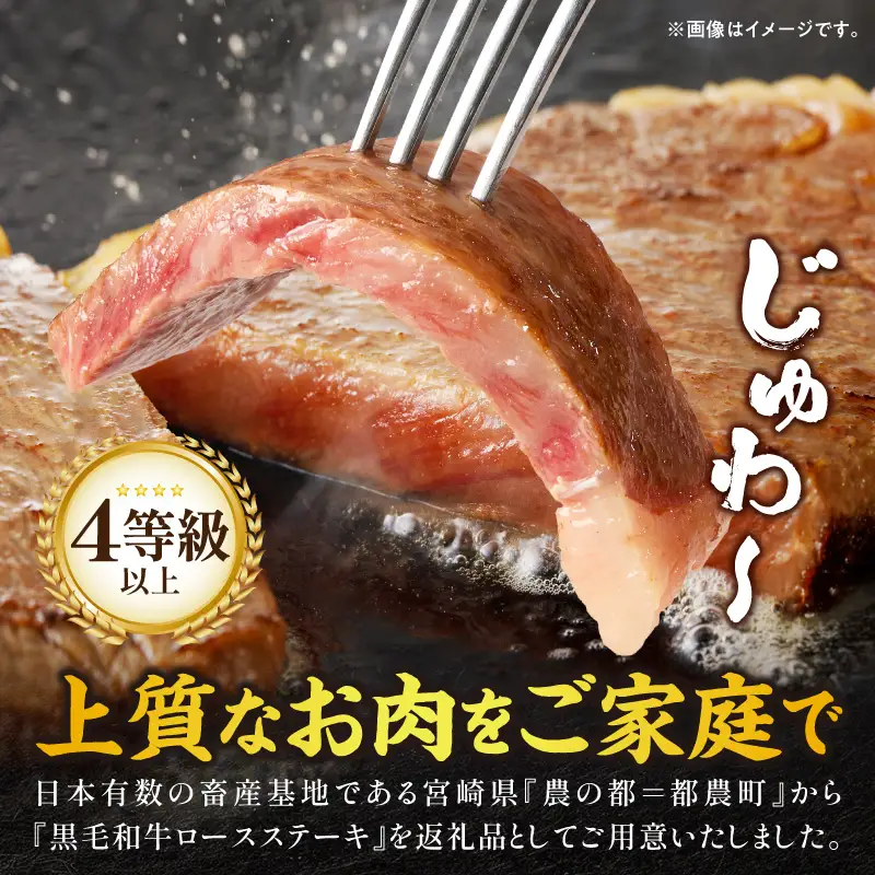 【畜産農家応援】≪宮崎県産≫黒毛和牛ロースステーキ(計500g) 肉 牛 牛肉 焼肉 国産_T030-2156