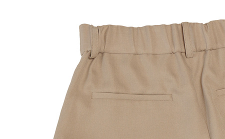 カーヴィパンツSHEDOE美脚ストレッチ体型カバーカーヴィパンツ【ベージュ XL】
