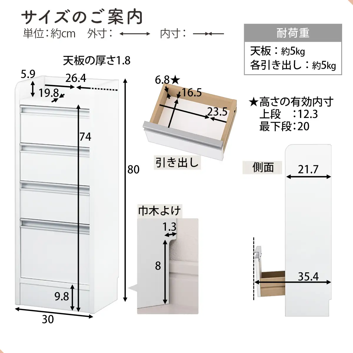 オーダーカウンター下収納 引き出しタイプ・幅30cm （ウォールナット）カウンター下収納 薄型 チェスト ロータイプ 収納 コンパクト 引き出し キッチンラック カウンター下 木製 日本製 KRA945105-0-WAL