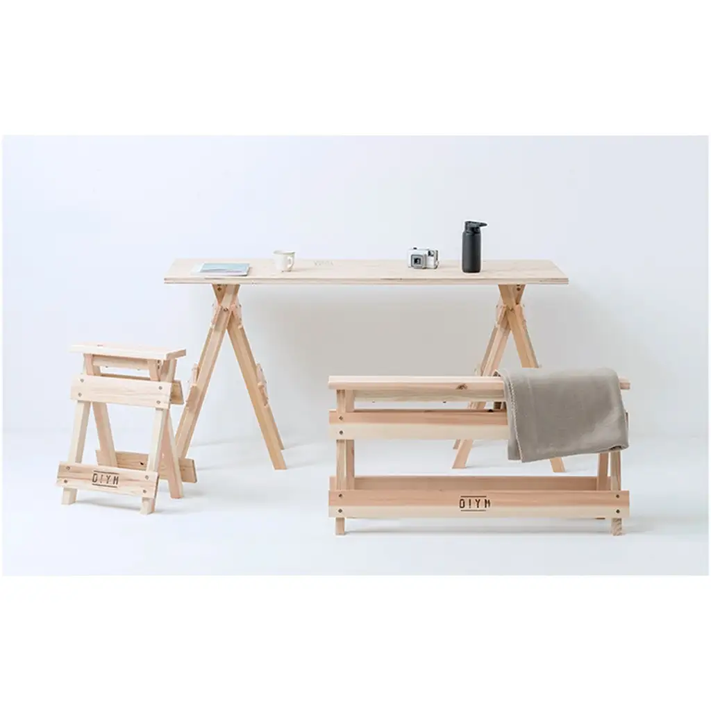 K01おりたたみスツール　1脚 インテリア 工芸品 組み立て式 
