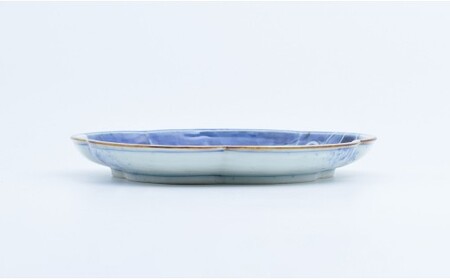 有田焼 松竹梅 花形8寸皿【まるぶん】食器 器 うつわ 皿 盛皿 メイン皿 パスタ皿 デザート皿 プレート ワンプレート 染付 花形 40000円 aw119