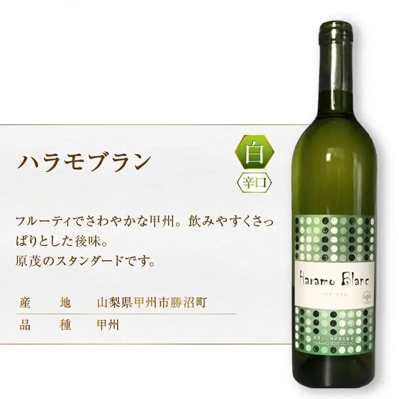 ワイン 原茂ワイン 甲州飲み比べ3本セット（MG）B19-655