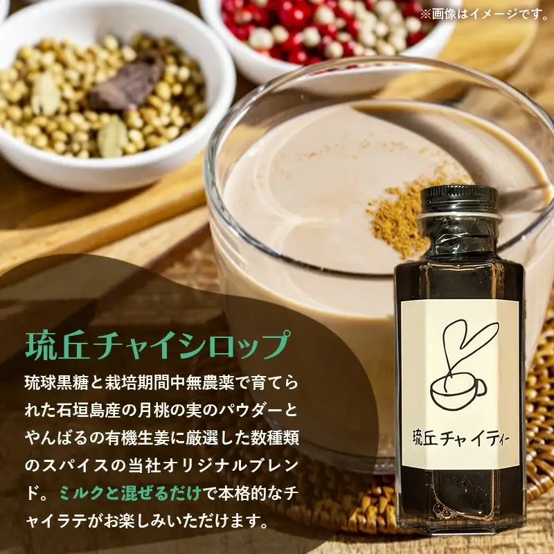 琉丘チャイティー ＆ チャイシロップ ギフトセット - マサラチャイ スパイス 本格的 こだわり お手軽 簡単 人気 おすすめ 贈り物 プレゼント 贈答用 無添加 黒糖 自然の恵み 優しい 味わい 沖縄県 八重瀬町