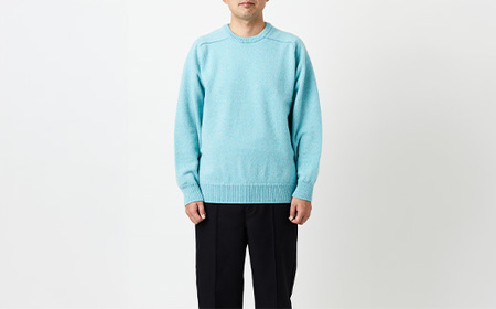 ≪先行予約≫【THISISASWEATER.】A4: A SWEATER IS COLOR. Sax moku 水色 カシミヤセーター 服 洋服 ユニセックス メンズ レディース ブランド 数量限定 山形県 山辺町 サイズ4 yt-scxsm4 