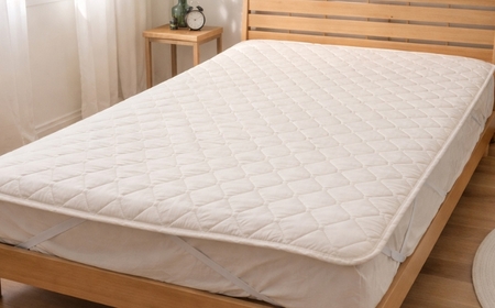 【セミダブル】天然コットン 混SEK 抗菌 防臭 わた ベッドパッド (120×200cm) CO50BP-SD | 寝具 睡眠 快適 熟睡 吸湿 ベッド 無地