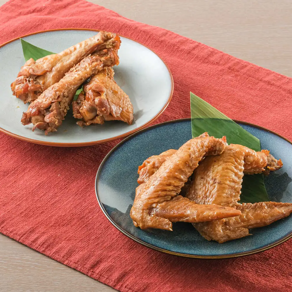 新得地鶏手羽チャーシューセット 2種×4袋 | 十勝・新得フレッシュ地鶏事業協同組合[BNAW004]