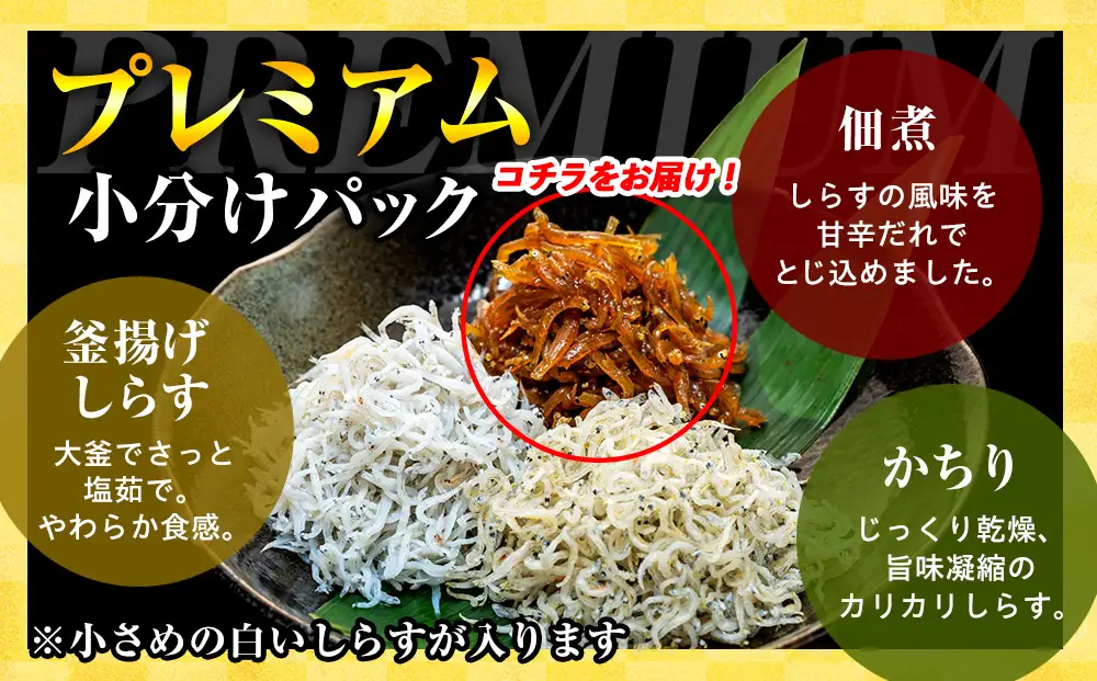 プレミアム 釜揚げ しらす 佃煮500g(100g×5p) 小分け 減塩 無添加 無着色 冷凍 愛知県 南知多町 ご飯 ごはん 丼 料理 国産 カネ成 シラス 人気 おすすめ シラス しらす しらすごはん shirasu sirasu SIRASU 人気シラス