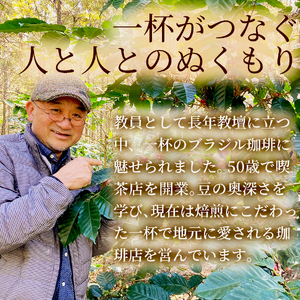 No.3286【2回定期便】珈琲 手摘み完熟豆 ブラジル・セラード産 【豆】中煎り 200g×5袋