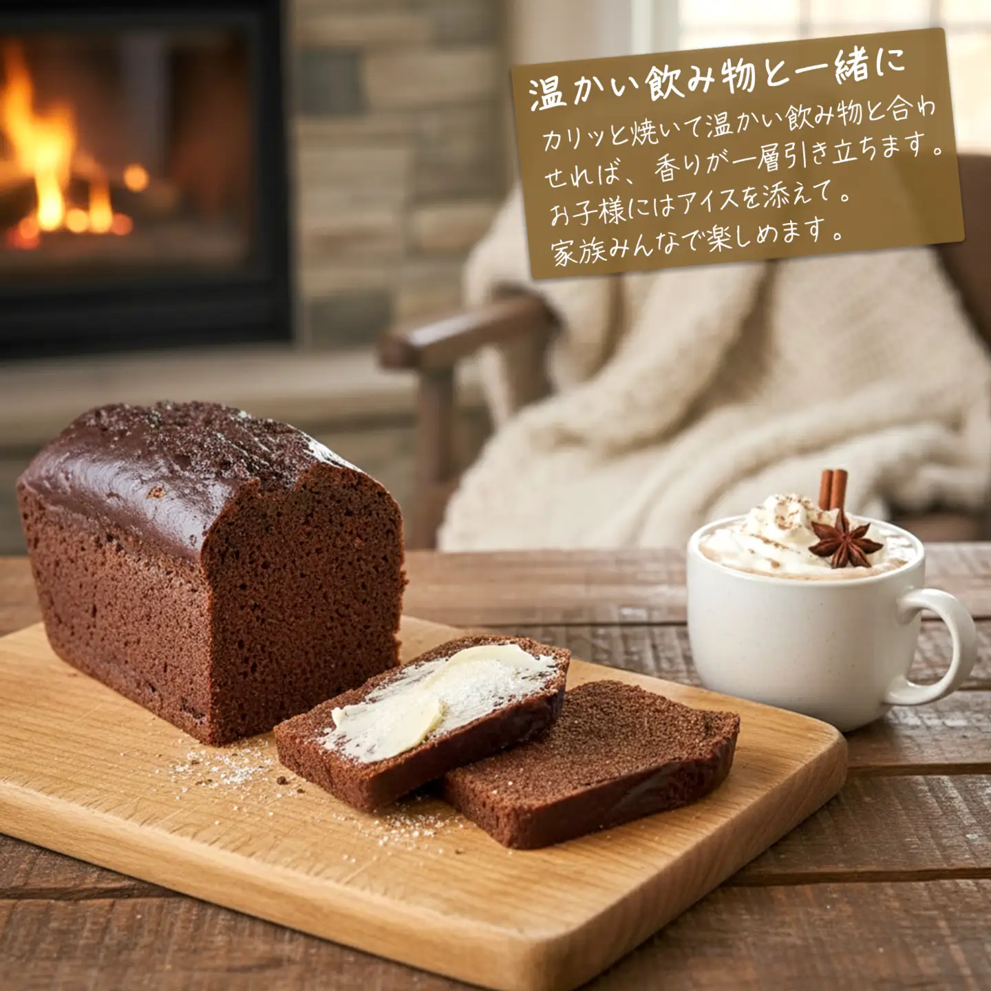 【薪窯焼き】国産はちみつ使用 黒糖とスパイス香るパンデピス (ショコラ) K2689