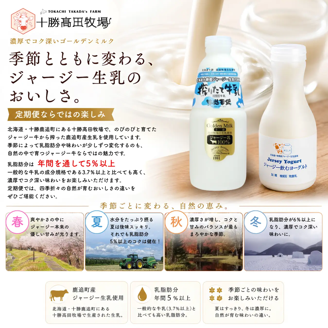 【定期3ヶ月】ジャージー飲むヨーグルト 500ml ×6 SKM031