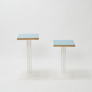 Rectangle side table （レクタングルサイドテーブル） ワークデスク H500 ホワイト_アクアヴェール  EB8-0638