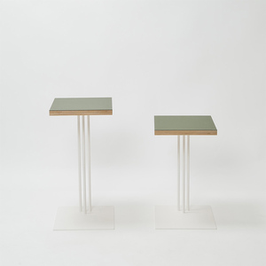 Rectangle side table （レクタングルサイドテーブル） ワークデスク H500 ホワイト_オリーブ  EB8-0639