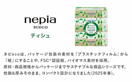 【定期便】2回発送 選べる発送間隔 ネピア ネピecoティシュ200組　5箱×12パック | 日用品 消耗品 必需品 ティッシュ ボックスティッシュ 箱ティッシュ ストック 花粉症 花粉 防災 備蓄 まとめ買い 全国 発送 eco サステナブル 一人暮らし nepia ネピア