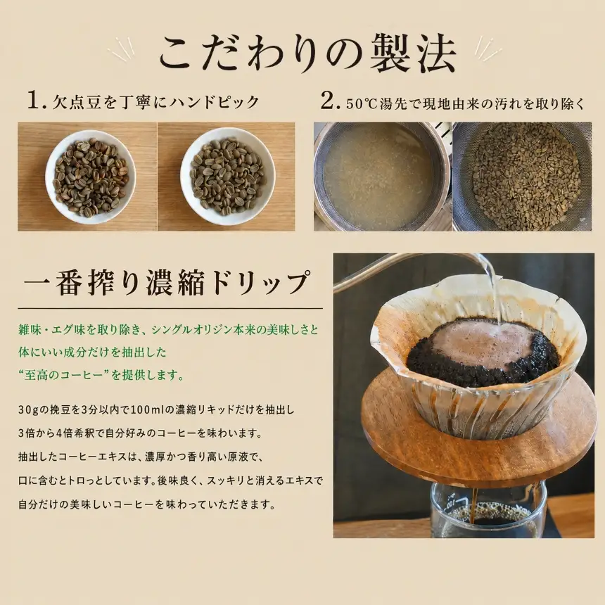 直火水蒸気焙煎コーヒー豆 深煎り（エチオピア）　100g【006-26】