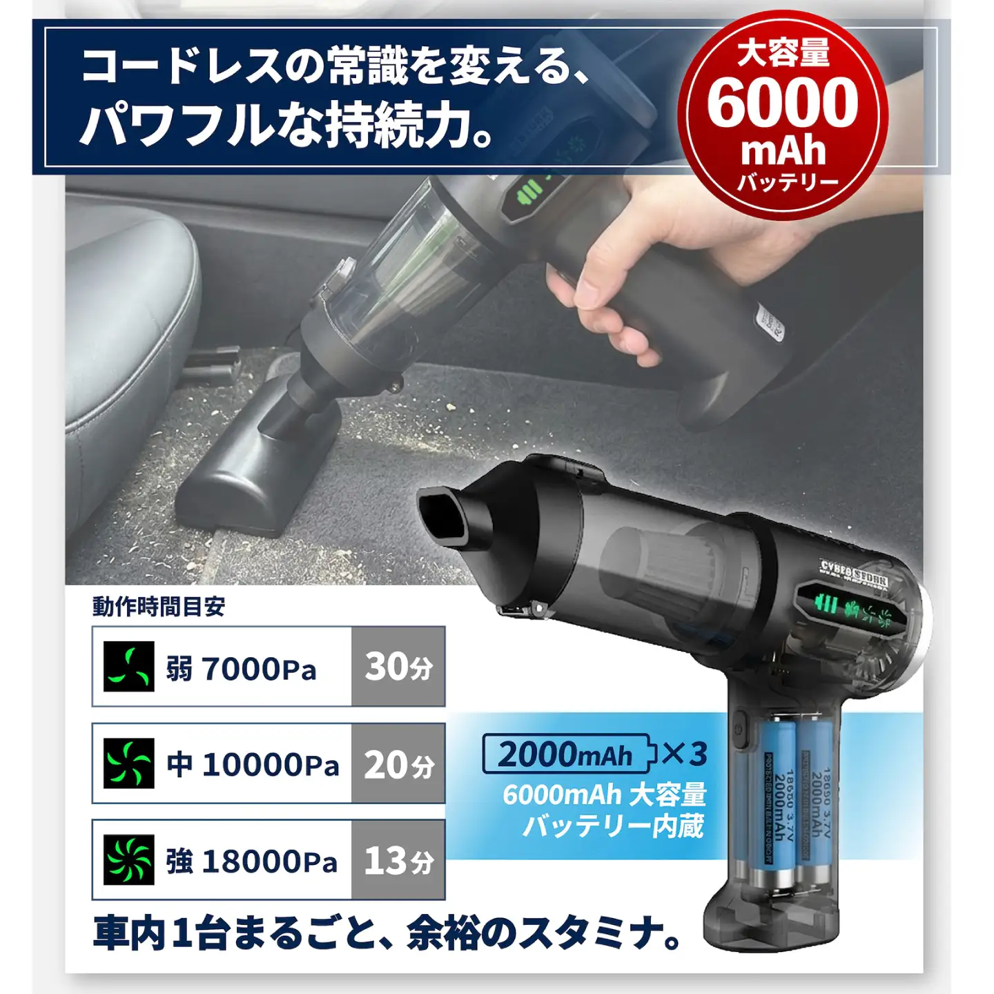 車用ハンディクリーナー＆ブロワー CK-ORD23 恵那市 / サイバーストーク[AUGG004] カー用品