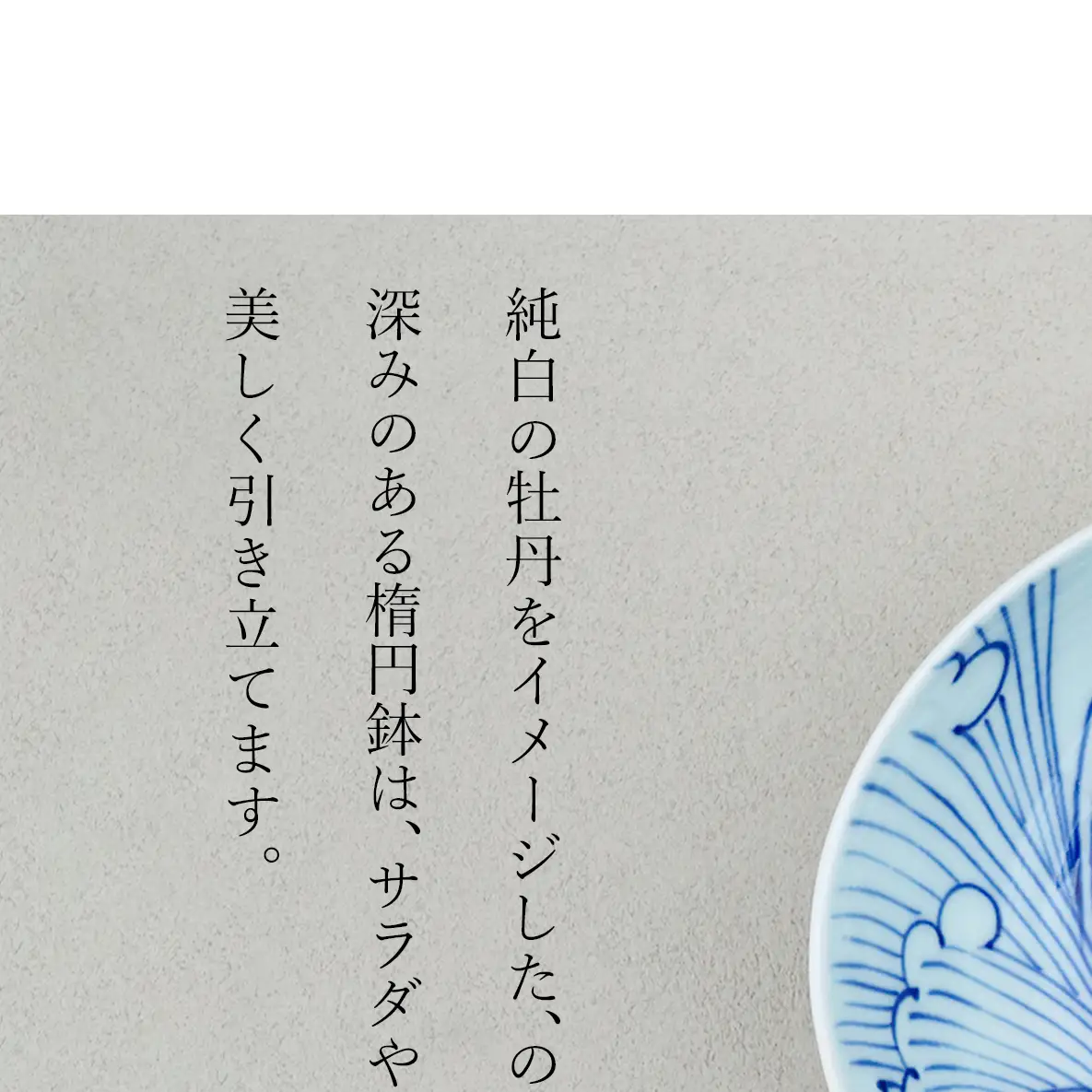 有田焼 BOTAN楕円盛鉢 しん窯・青花 食器 器 うつわ 陶磁器 皿 ギフト 贈答 35000円 3.5万円 aj007