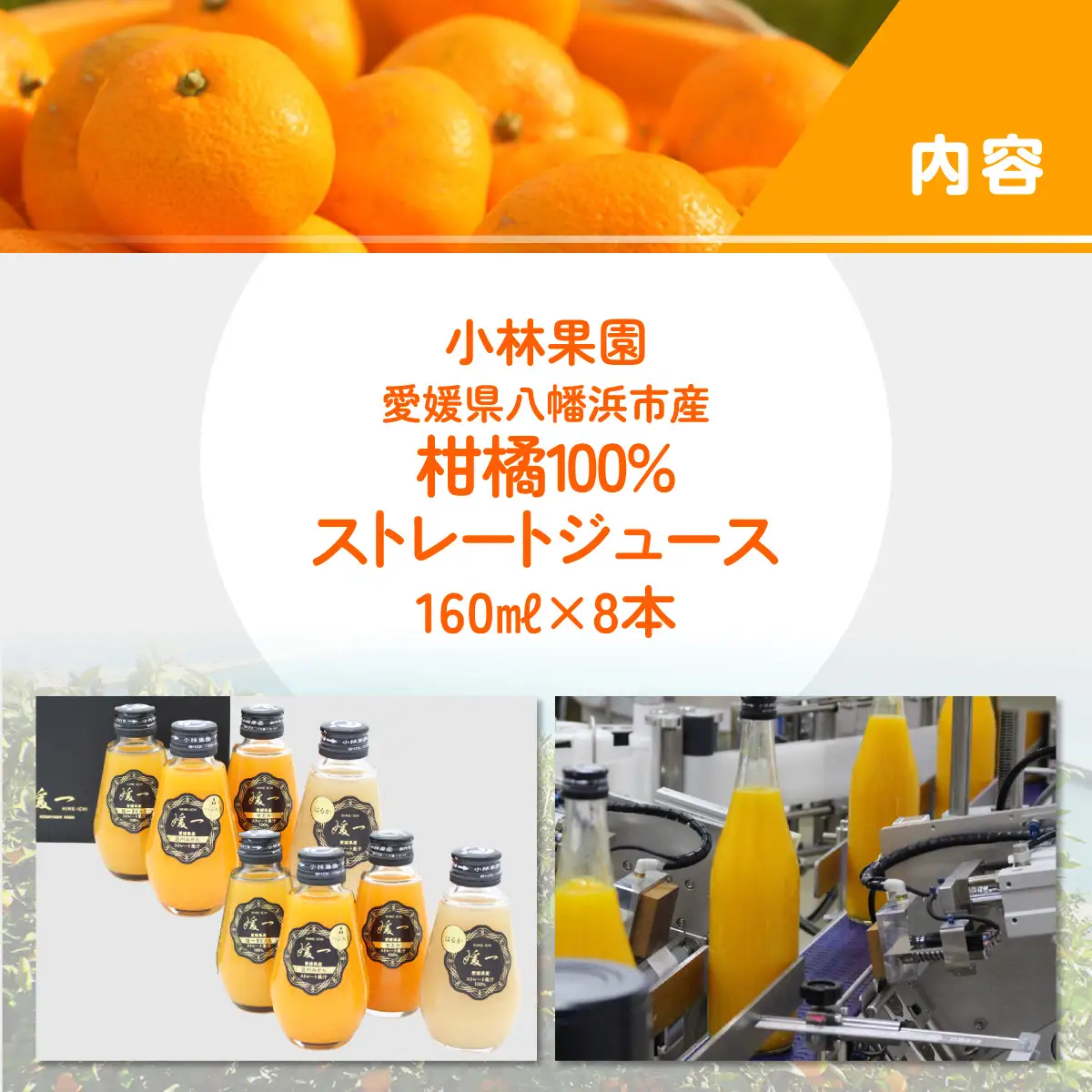 媛一ジュース160ml×8本セット・果汁100%ストレートジュース【D24-35】【1635216】 YWTAD026