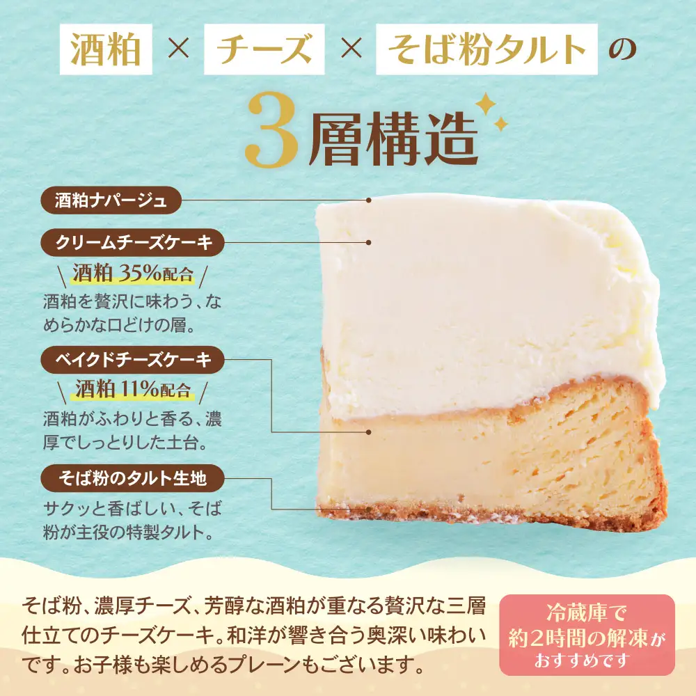 AA41-02 四季菜 酒粕ダブルチーズケーキ(小)