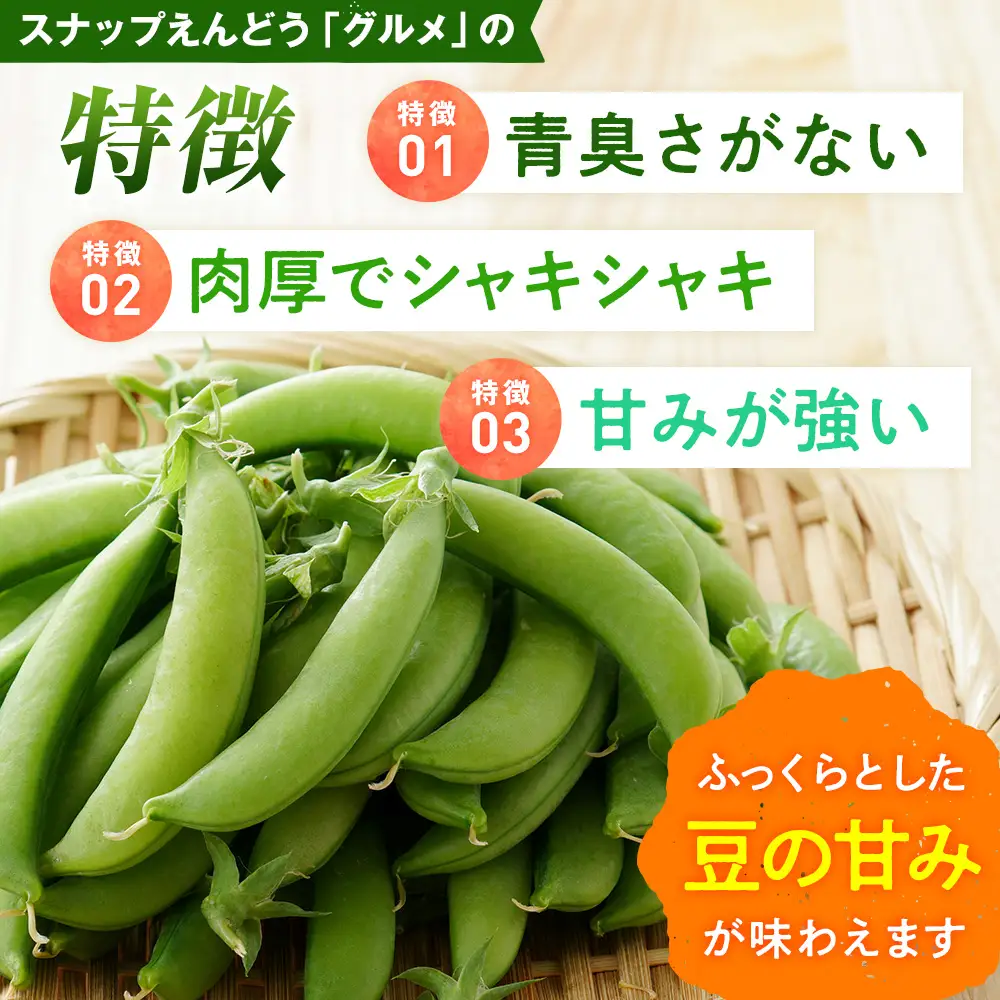 R8年産 スナップえんどう（品種：グルメ） 500g ピンクの八百屋〜ナツやさい〜 | 北海道津別町