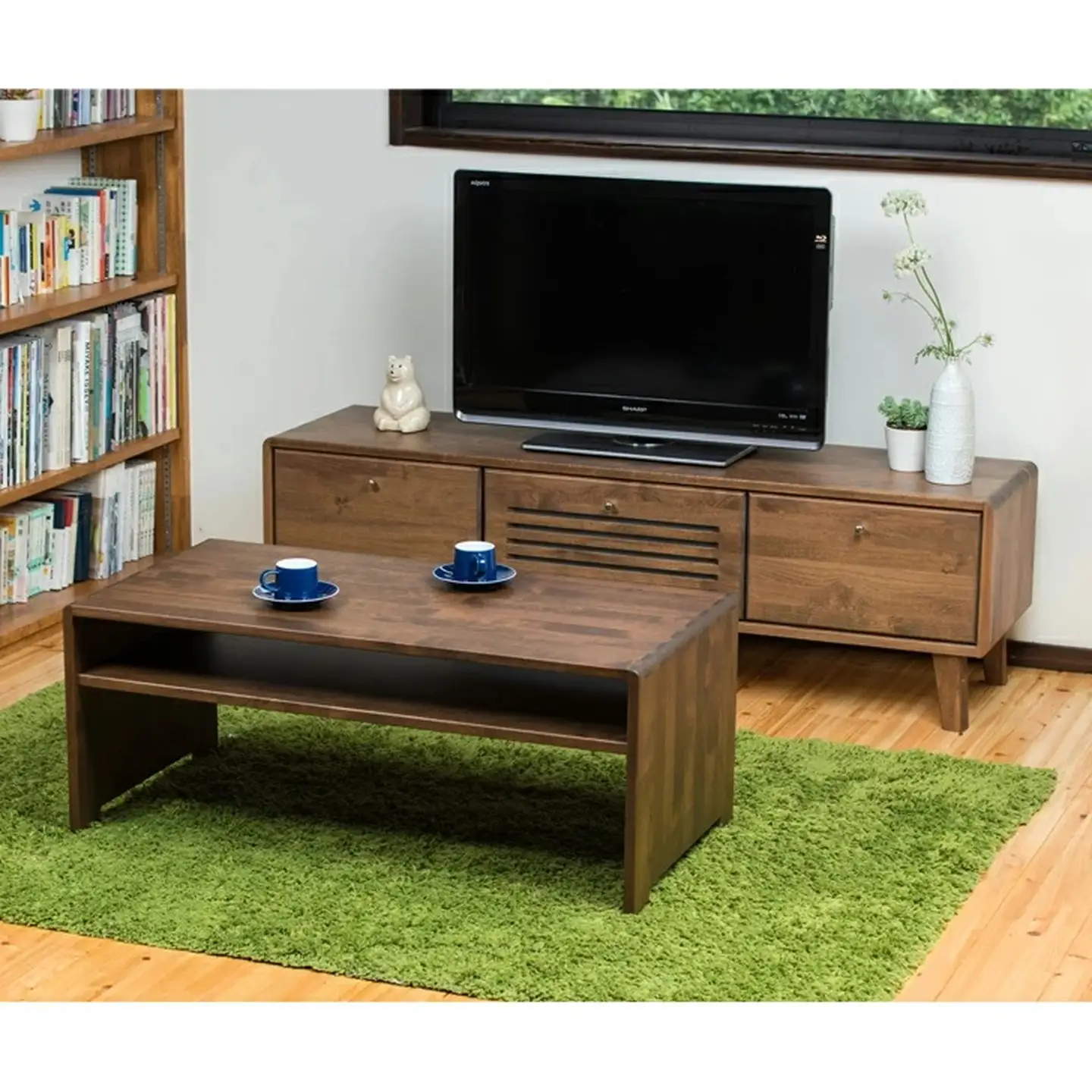 kumukumu150テレビボード　WN色【諸富家具】：C358-004