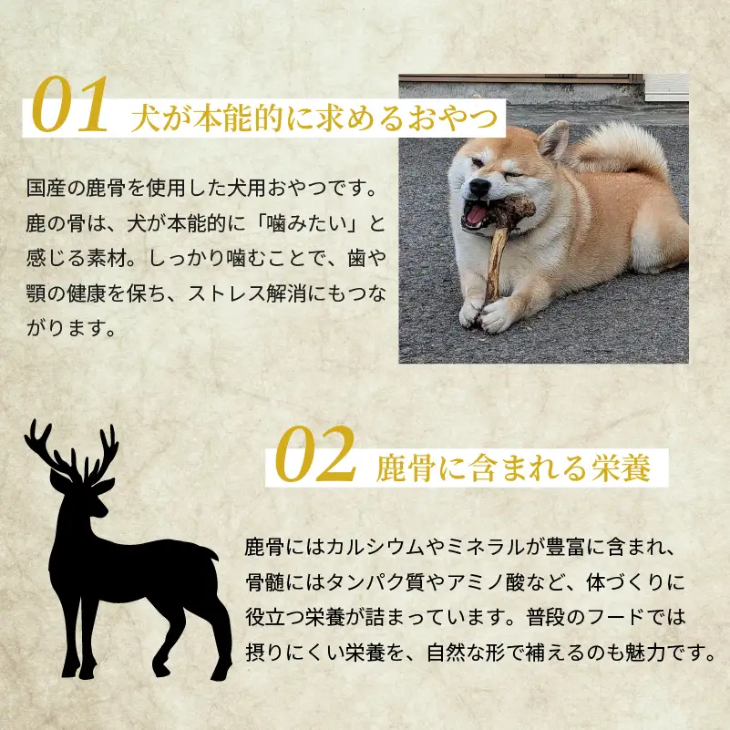 狩人の分け前シリーズ 国産 『鹿骨』 600g おやつ 犬 ペットフード 【GPR002】