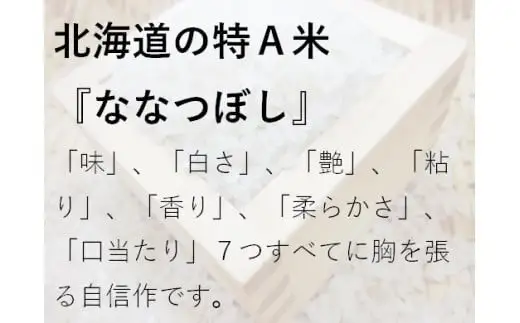 （精米６ｋｇ）ホクレンななつぼし【５ヶ月定期配送】