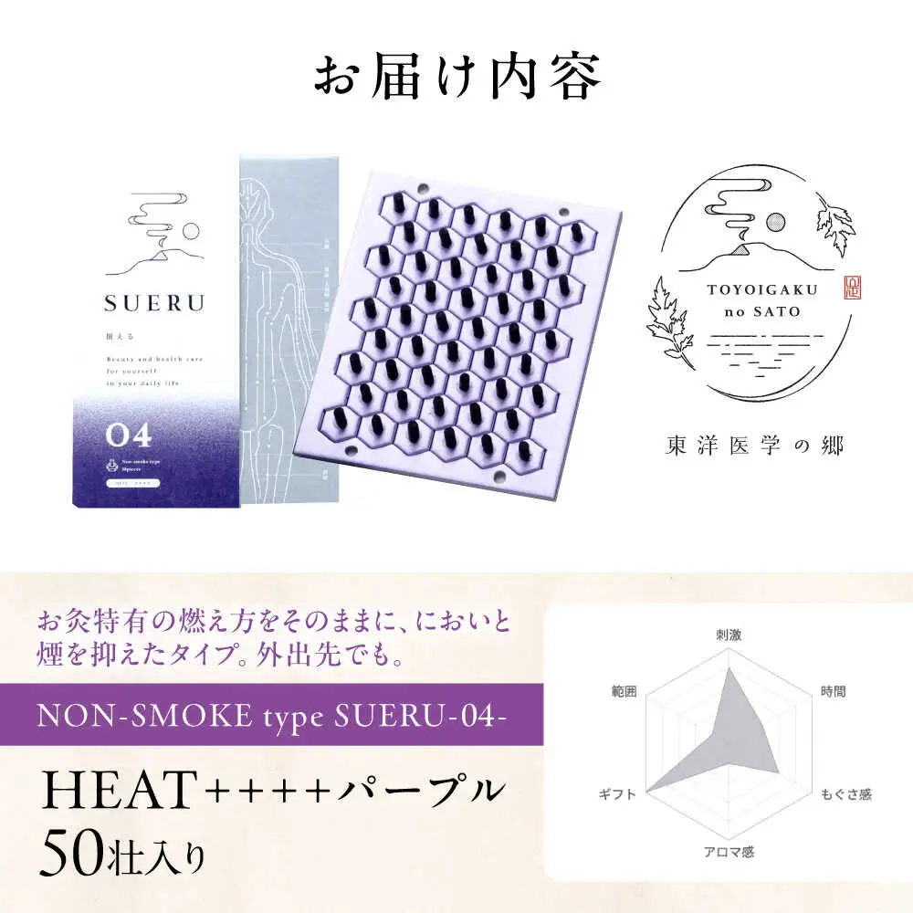 お灸 ノンスモーク / SUERU04 HEAT++++ パープル [AQEA003]灸