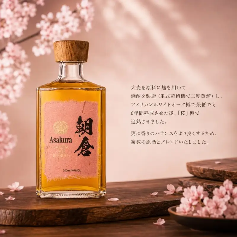 篠崎 朝倉 SAKURA CASK BLENDED 500ml 篠崎
