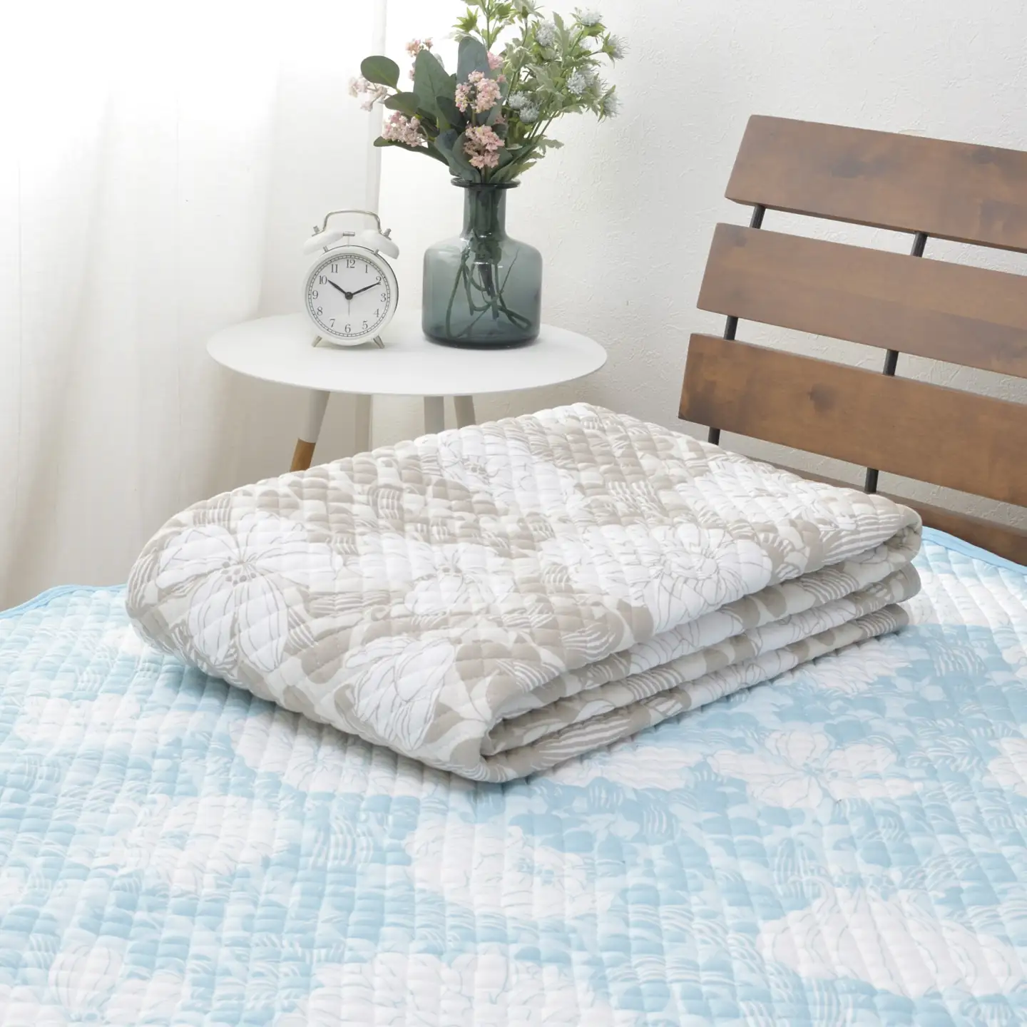 【夏の一押し】タッチクール コットン 敷パッド 1枚 【セミダブル】120×205cm SN-0710PSW
