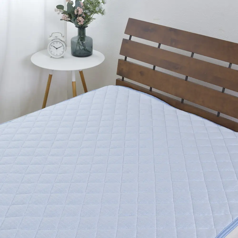 【夏の一押し】 接触冷感 タッチクール 敷パッド 1枚 【シングル】100×205cm ブルー SN-0712PS