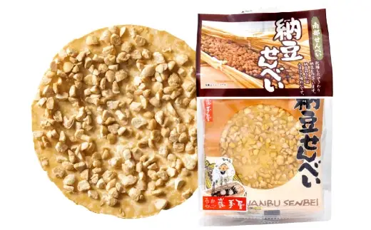巖手屋 納豆せんべい 6枚 × 3袋 ／ お菓子 菓子 おかし 和菓子 おやつ 煎餅 せんべい 納豆 フリーズドライ 風味 粘り
