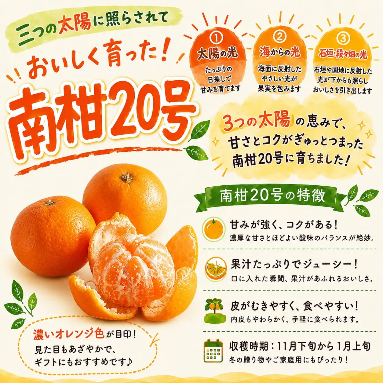 【先行受付】M、Sサイズでお届け・濃厚な味わい! 井上農園「南柑20号」約5kg 【C39-12】【1245424】 YWTF005
