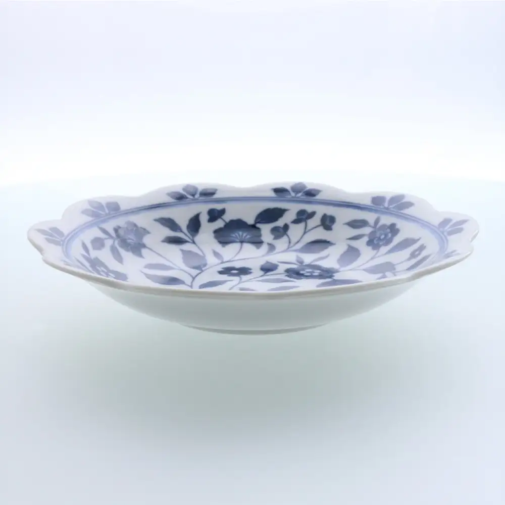 【美濃焼】洛悠花 らくゆうか 花型 6.3深皿 4点セット【カネ定製陶】 プレート 花柄 食器セット[MEI285]