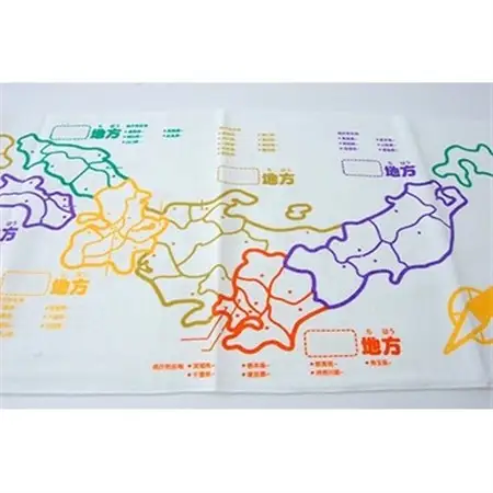 光で変わる!日本地図でおぼえる都道府県タオル(知育タオル)【1085222】