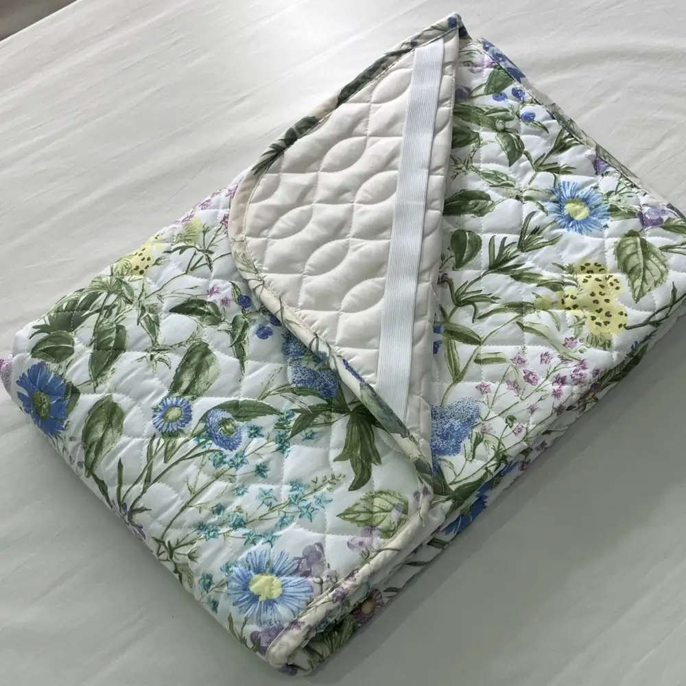 【訳あり 数量限定】フレンチリネン 敷パッド 1枚 【セミダブル】120×205cm ブルー ピンク SH-3532PSW