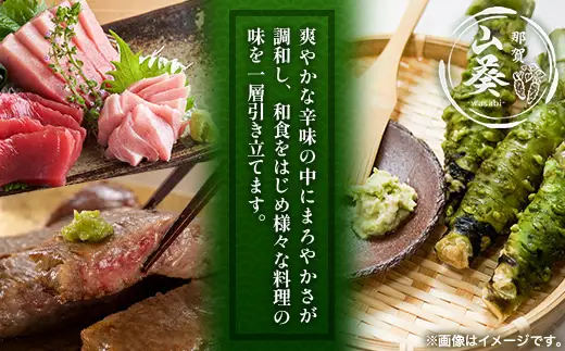 那賀わさび (正緑) 約200ｇ 2～4本 【徳島県 那賀町 生産者直送 産地直送 本わさび わさび ワサビ 生わさび 山葵 野菜 香味野菜 国産 正緑 薬味 調味料 万能 新鮮】FN-02