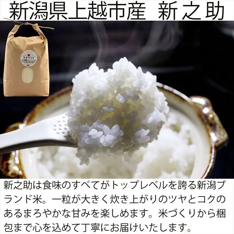 【先行予約】コメランド 新之助 精米 上越産 5kg 新之助