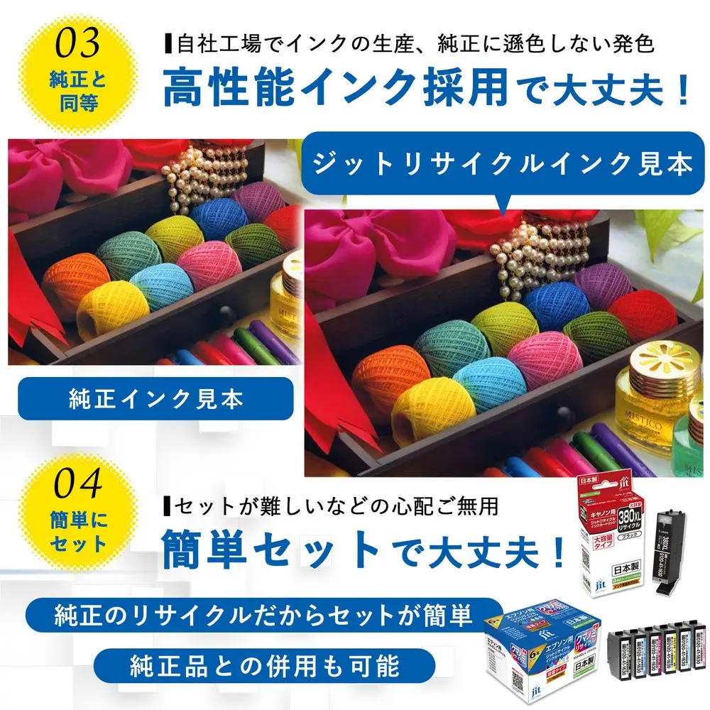 1.4-9-2　ジット　日本製インクカートリッジ RDH-4CL用リサイクルカートリッジ　JIT-ERDH4P　（４色セット） ALPBN050