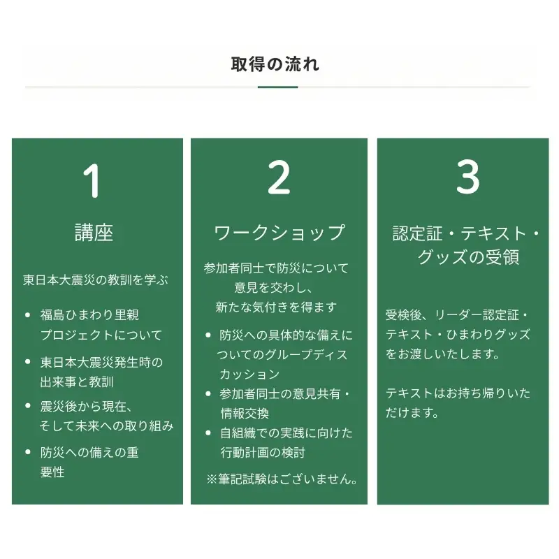 No.3326 ひまわり防災検定　リーダーコース 【学生】【受験会場：福島市内限定】