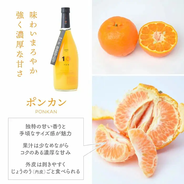 愛媛 ポンカン みかん 果汁 100% ストレート ジュース 720ml 10 FACTORY | 柑橘 瓶 オレンジ 国産 贈答 ギフト ぎふと 内祝い お返し お見舞い お供え お中元 お歳暮 プレゼント 愛媛 【FCT019】