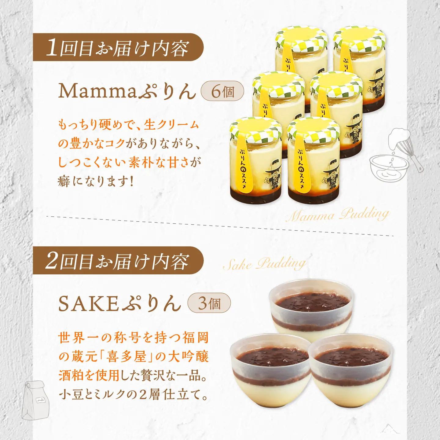 【5回定期便】プリン好きにプリン定期便 広川町 / イートウェル株式会社[AFAK317]