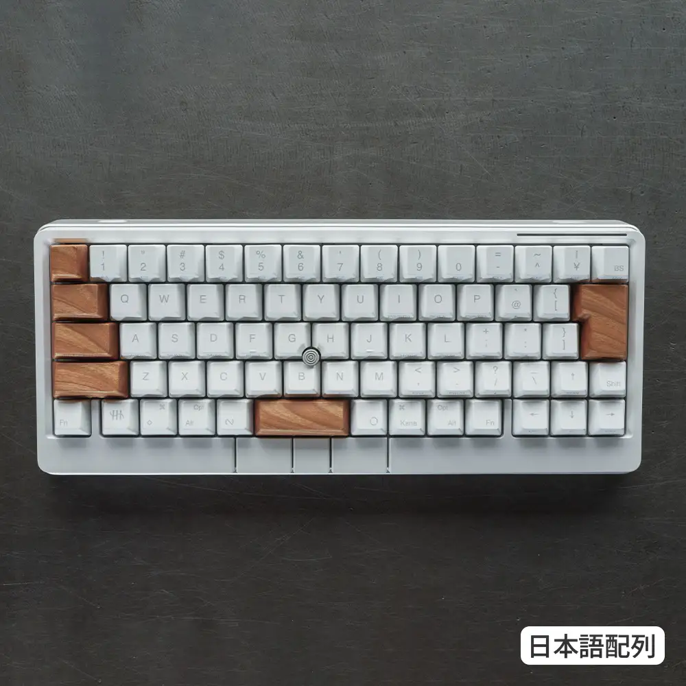 HHKB Studio専用 木製キートップ 日本語配列 ブラックチェリー ／ HHKB Studio キートップ 木製キーボード ブラックチェリー 無垢材 キーキャップ 経年変化 カスタムキーボード 静音タイピング 打鍵音改善 タイピング快適化 手触り デスク環境 おしゃれガジェット ナチュラル素材 日本製 精密加工 ハンドメイド 広島県 No.1229-02