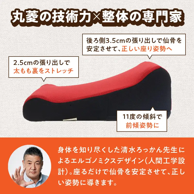 ろっかん式ストレッチクッション ろっかん式 ストレッチ クッション 選べる カラー 立ち上がり サポート 清水ろっかん先生 エルゴノミクスデザイン ハムストリングス 太もも裏ストレッチ 丸菱工業株式会社 お取り寄せ 愛知県 小牧市 送料無料 [023M17]