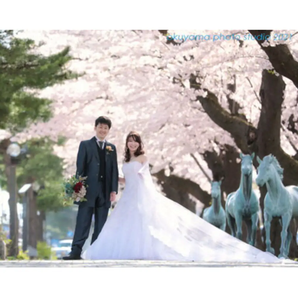 ウェディングフォト 十和田駒街道アートウェディング 写真撮影 青森県十和田市 レターパックプラス